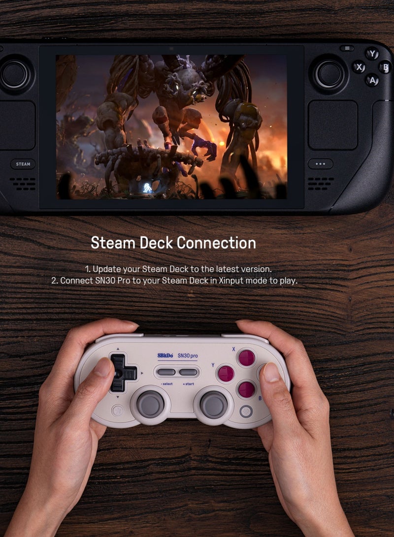8Bitdo - 8Bitdo SN30 Pro Bluetooth Gamepad (G Classic Edition) - Nintendo Switch - Image 1