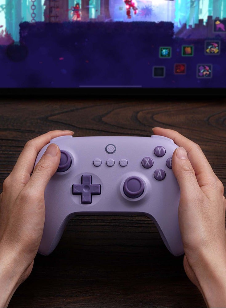 8Bitdo - 8Bitdo Ultimate C 2.4g Wireless Controller with Turbo Function and Rumble Vibration for PC Windows, Android, Steam Deck, Raspberry Pi (Lilac Purple) - Image 1