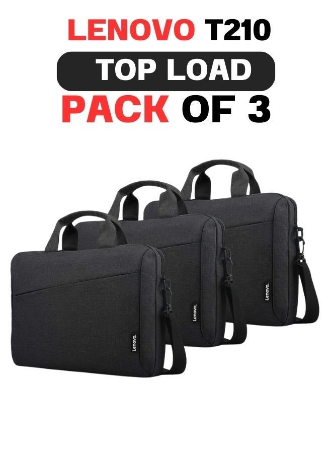 Lenovo Pack Of 3 Lenovo T210 Top Load Laptop Casual Case 15.6 Inch Black  - Image 1