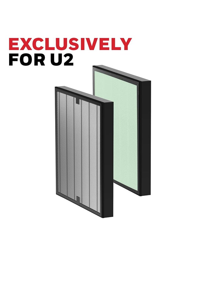 هوني ويل جهاز تنقية الهواء هوني ويل أير تاتش U2 مركب مضاد للبكتيريا مع فلتر HEPA H13، يزيل 99.95% من المواد المسببة للحساسية، الملوثات، PM2.5، الغبار، الألياف وحبوب اللقاح - Image 4