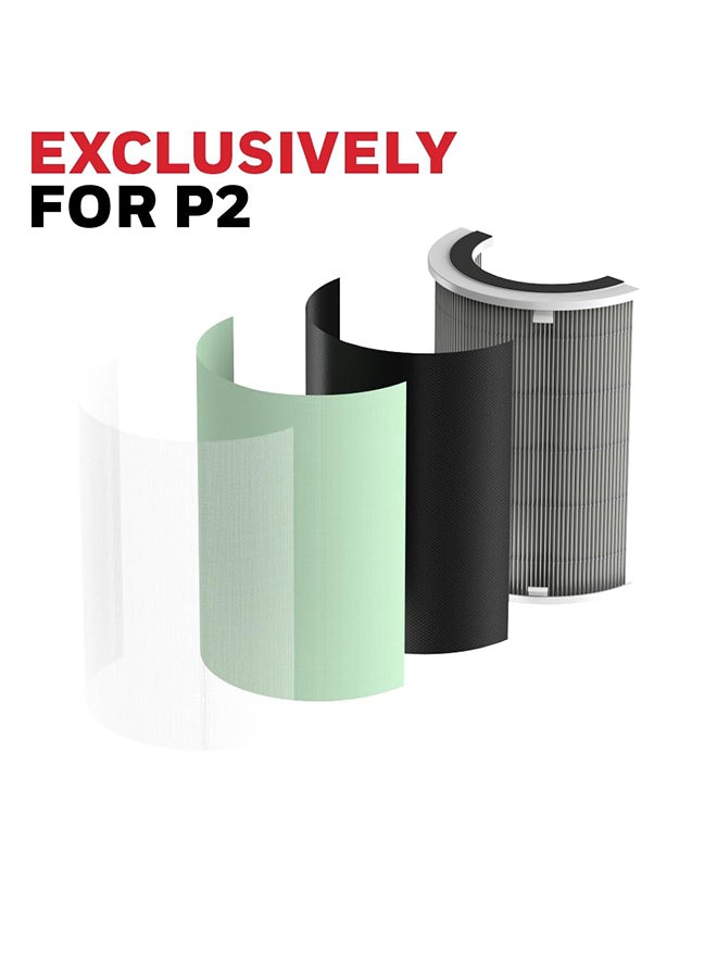 هوني ويل فلتر مركب 3 في 1 من هوني ويل إير تاتش P2 مع فلتر مسبق، HEPA H13 وفلتر كربون نشط، يزيل 99.95% من المواد المسببة للحساسية، الملوثات، PM2.5، المركبات العضوية المتطايرة، والأبخرة السامة - Image 4