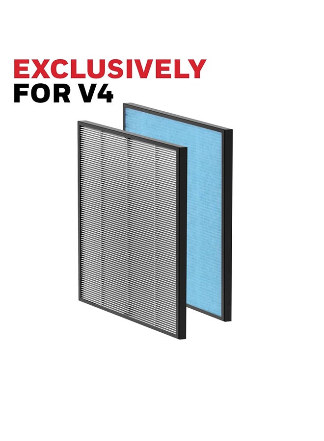 هوني ويل جهاز تنقية الهواء هوني ويل آير تاتش V4 مركب مضاد للبكتيريا مع فلتر HEPA H13، يزيل 99.95% من المواد المسببة للحساسية، الملوثات، PM2.5، الغبار، الألياف وحبوب اللقاح - Image 4