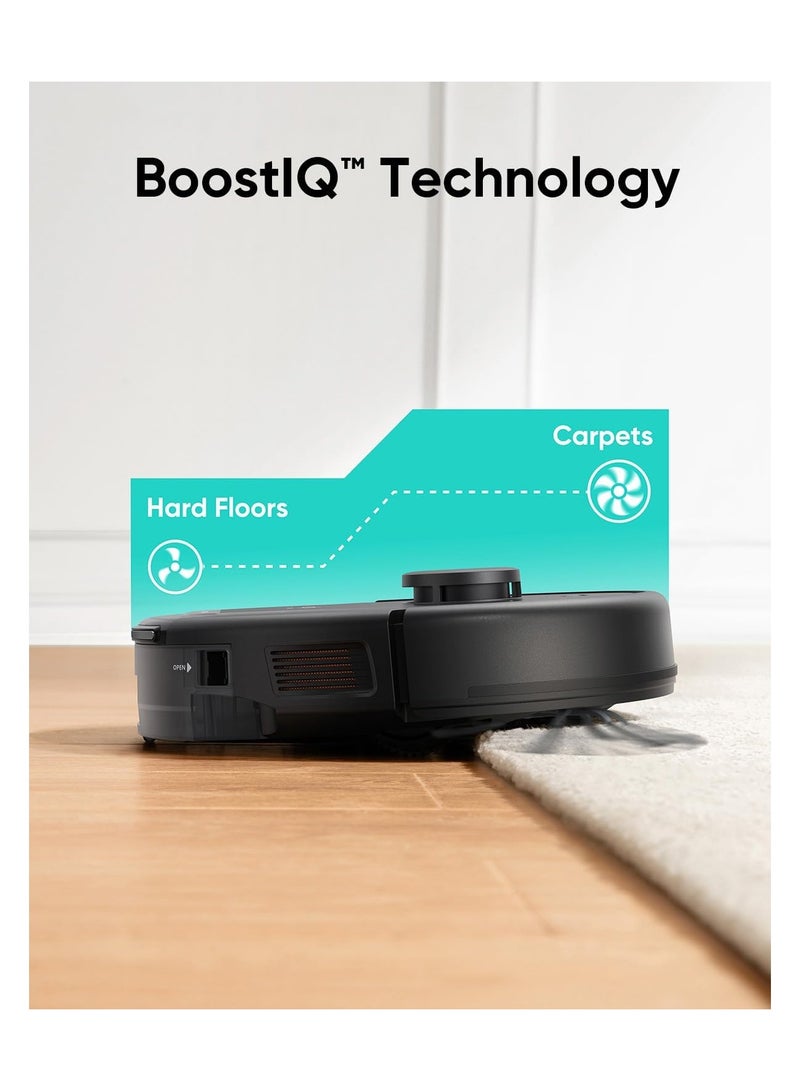 eufy - Clean L60 Robot Vacuum Cleaner, Ultra Strong 5,000 Pa Suction, iPath Laser Navigation, For Deep Floor Cleaning, Ideal for Hair, Hard Floors 350 ml 12 W T2267 Black - Image 1