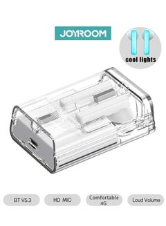 JOYROOM JR-TC1 True Wireless Bluetooth Headphones, Low Latency And Fast Charging, Semi-In-Ear Style With Charging Box And RBG Light, Suitable For IPhone, Huawei, Samsung and Xiaomi Headphones White  - Image 1