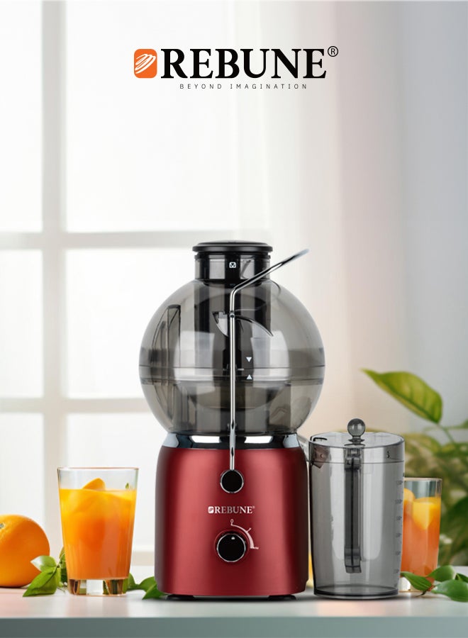 REBUNE - Ultra-Fast Fruit Juicer, Squeezing Whole Fruits, Anti-Drip 800 W RE-2-175 Red - Image 1