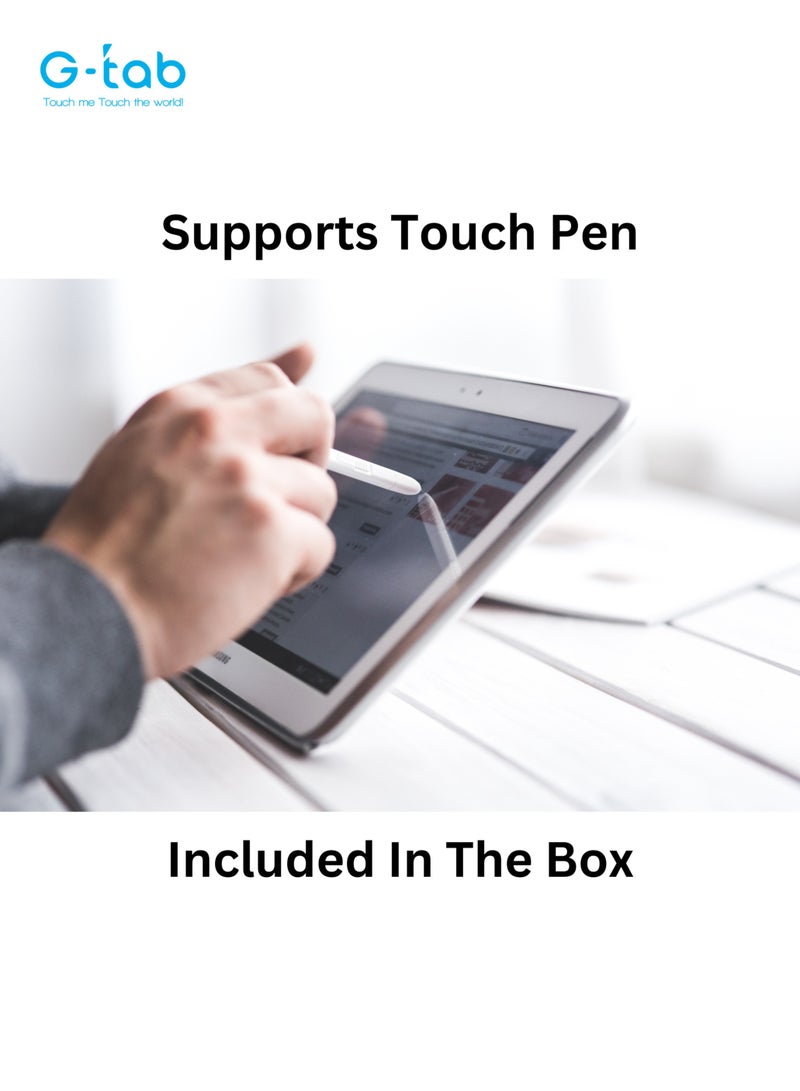 G-Tab S50 Tablet/10.95 Inches Screen/4G Dual Sim/Octa Core 2.0GHz/18W Fast Charge/8Gb Ram + 256GB ROM/5Mp Front + 13Mp Rear Camera/7680 mAh Battery/Android 13/Includes Touch Pen, OTG, Tempered Glass - Image 2