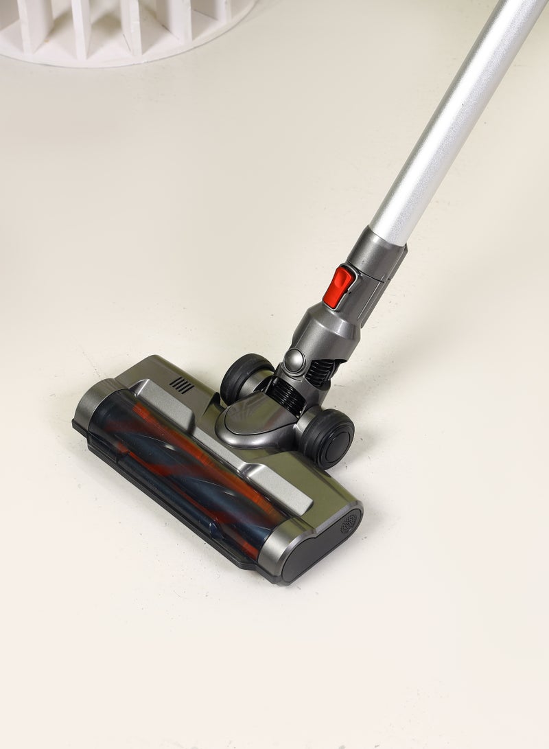 GEEPAS - Rechargeable Cordless Vacuum Cleaner, 3 Speed and LED Touch Panel Control, Sensor for Power, Easy to Use Stick Model, Low Noise Design, Long and Sofa Nozzle 0.6 L 350 W GVC19038 Grey, Red - Image 1