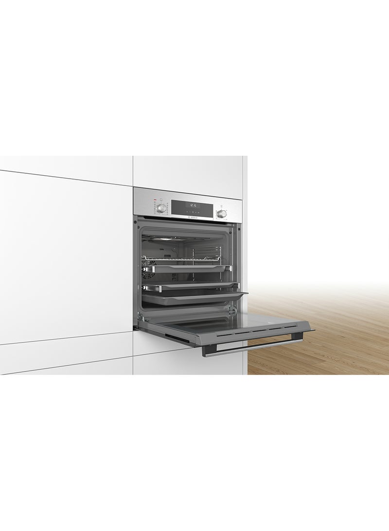 BOSCH 60x60 Cm Built-in Oven With Added Steam Function, LCD Display Control, Series 6, 8 Heating Methods, HIJ557YS0M, Stainless Steel HIJ557YS0M Stainless Steel - Image 3