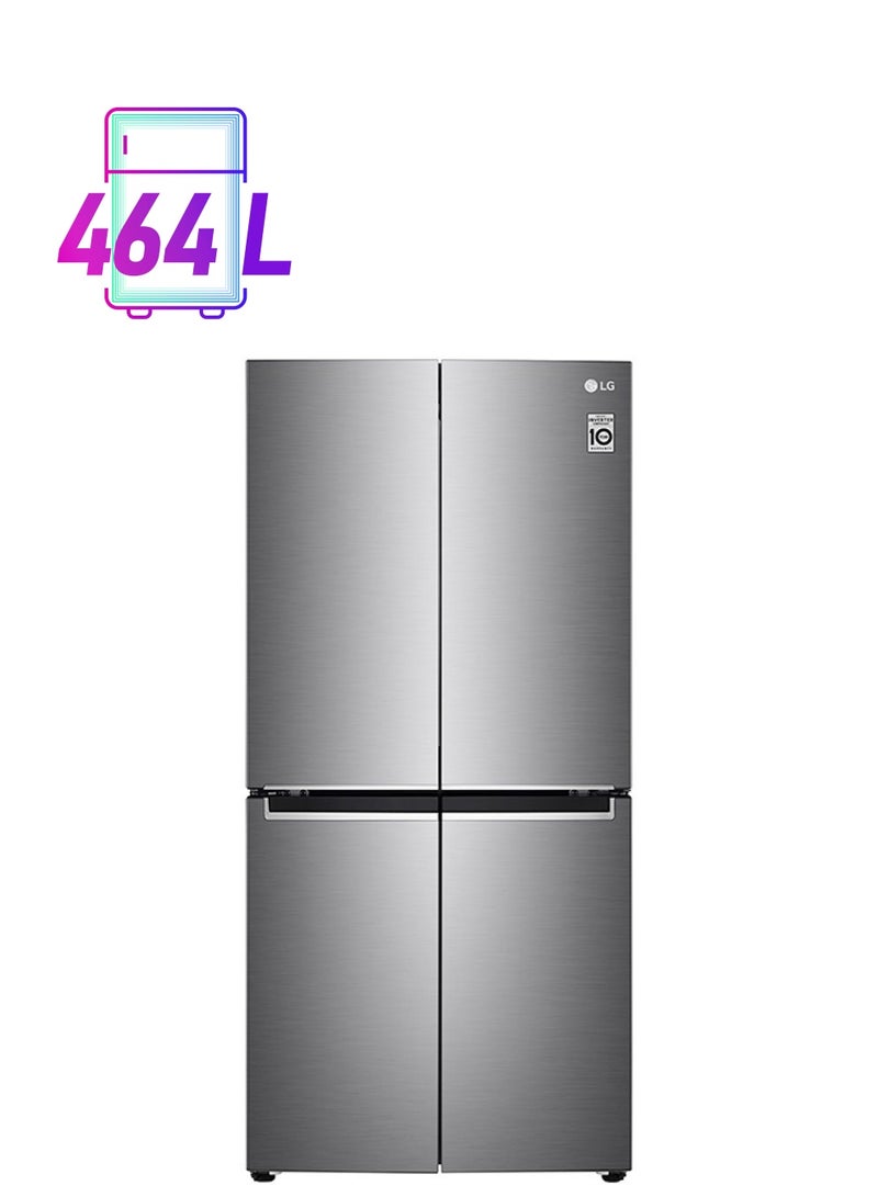 LG - French Door Side By Side Refrigerator, Smart Inverter Compressor, Linear Cooling, Fresh Zone, Pocket Handle GR-B29FTLVB Silver - Image 1