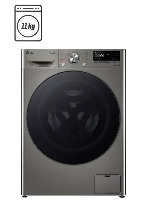 11 Kg Front Load Vivace Washing Machine, AI Direct Drive Motor, Steam, Smart Diagnosis, 1400 RPM, 10 Years Warranty On Motor, Full Stainless Steel Bigger Drum 11 kg F4V5EYLYP Stainless Silver