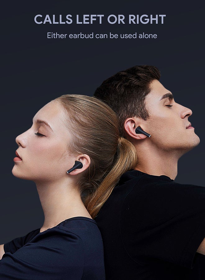 Aukey - EP-M2 Move Air True Wireless Earbuds، BT 5.3, IPX4 Waterproof, 20 Battrey Life, 3.5g Weight Black - Image 1