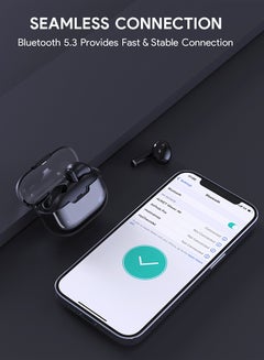 أوكي Move Air سماعة أذن لاسلكية, بلوتوث 5.3، مقاومة للماء IPX4، بطارية تدوم لغاية 20 ساعة، وزن 3.5 جرام،  EP-M2 أسود  - Image 5