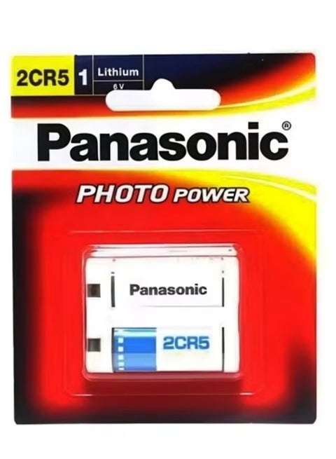 2-Piece 2CR5 Lithium 6V Battery White