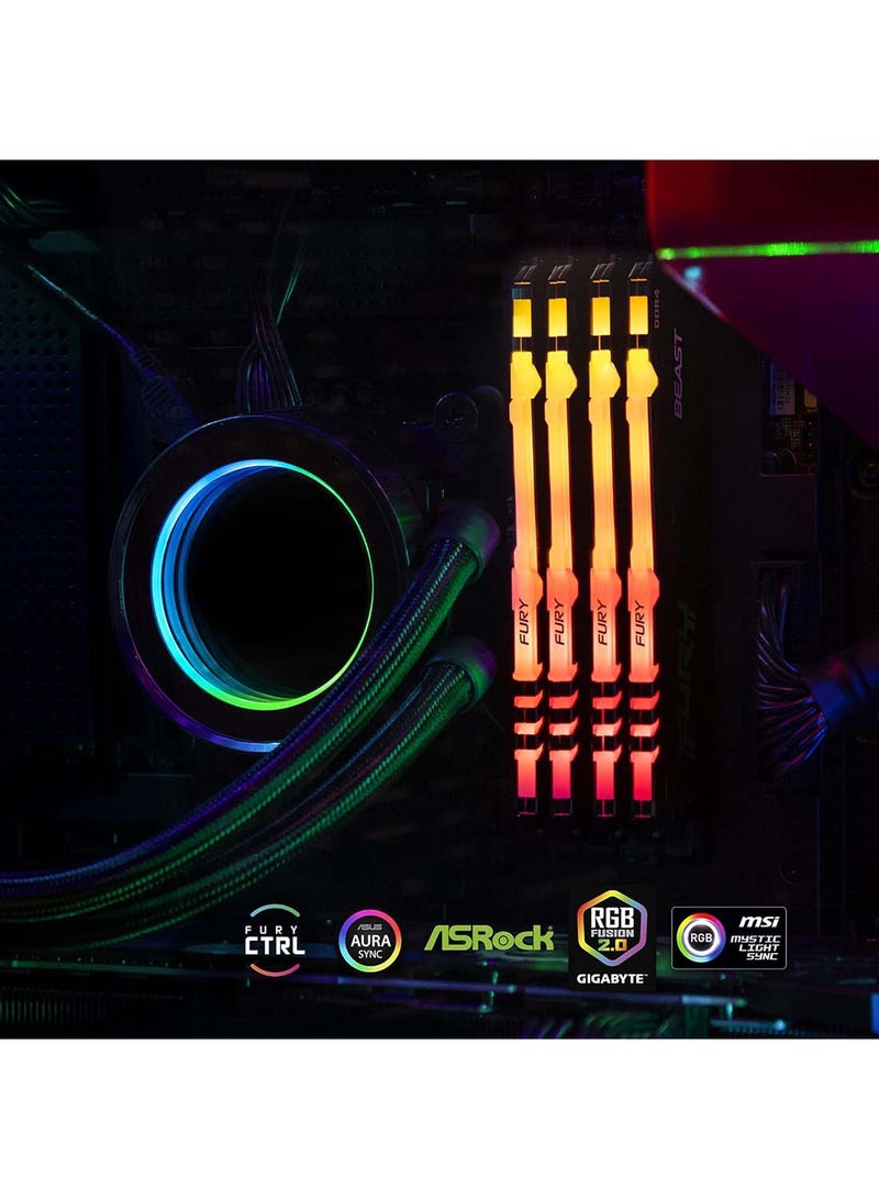 Kingston - FURY Beast RGB 8GB 3600MHz DDR4 CL17 Desktop Speicher Einzelnes Modul KF436C17BBA/8 - Image 1