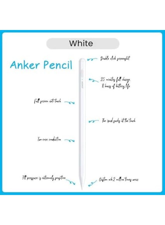 Anker Pencil Drawing Stylus Pen Capacitive Pencil Screen Pen For Apple iPad/iPad Pro/Air/mini White - pnsku/N70053038V/45/_/1709874073/558c7e72-6dda-4bc9-b095-1fbcb0871230