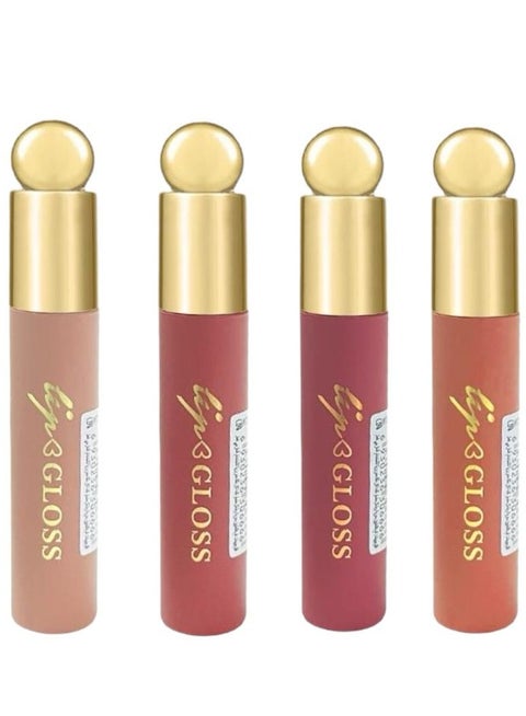 Lipgloss 4 Pieces Multicolour