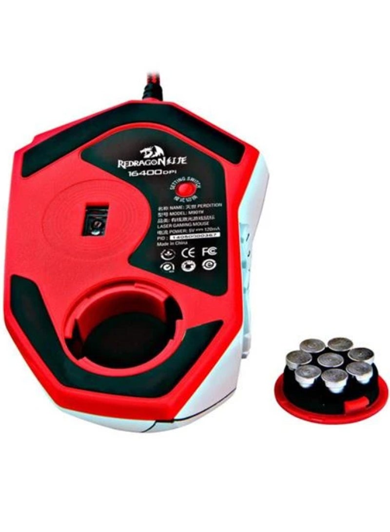 REDRAGON M901 PERDITION 3 Wired Gaming Mouse – 24000DPI (White) - 1200FPS , Super Fast Game Engine - Image 4