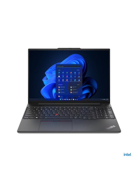 ThinkPad E16 Gen 1 (Upgraded Version) Laptop With 16-Inch WUXGA Display, Core i7-13700H Processor/16GB RAM/512GB SSD/Windows 11 Pro/Integrated Intel Iris Xe Graphics English/Arabic Black