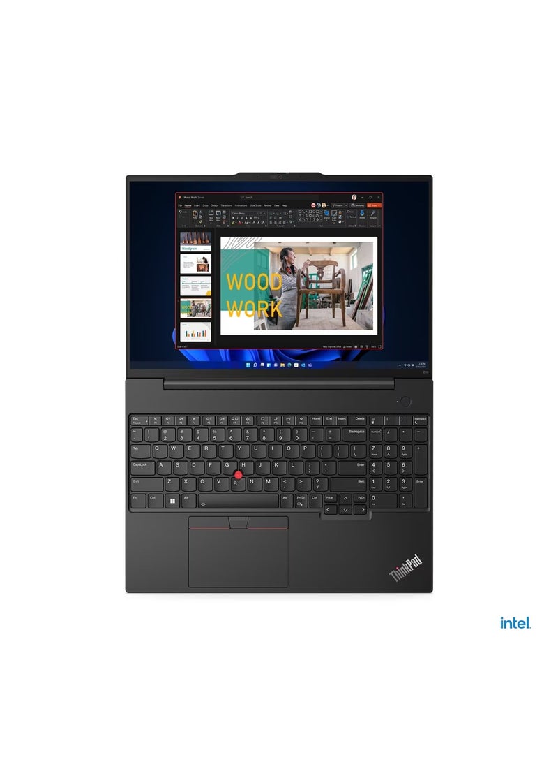 ThinkPad E16 Gen 1 (Upgraded Version) Laptop With 16-Inch WUXGA Display, Core i7-13700H Processor/16GB RAM/512GB SSD/Windows 11 Pro/Integrated Intel Iris Xe Graphics English/Arabic Black - pnsku/N70053116V/45/_/1709879474/e669c0bd-e95d-4e39-85ba-ecafdb61d1fb