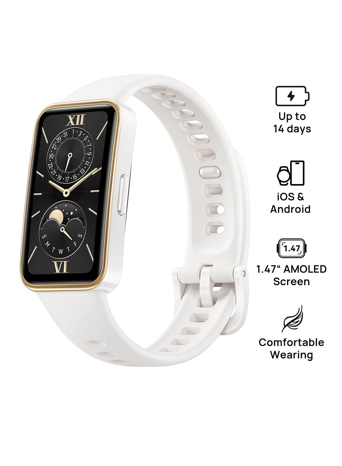 Band 9 Smart Watch, Ultra-Thin Design And Comfortable Wearing, Scientific Sleep Analysis, Durable Battery Life, IOS And Android White