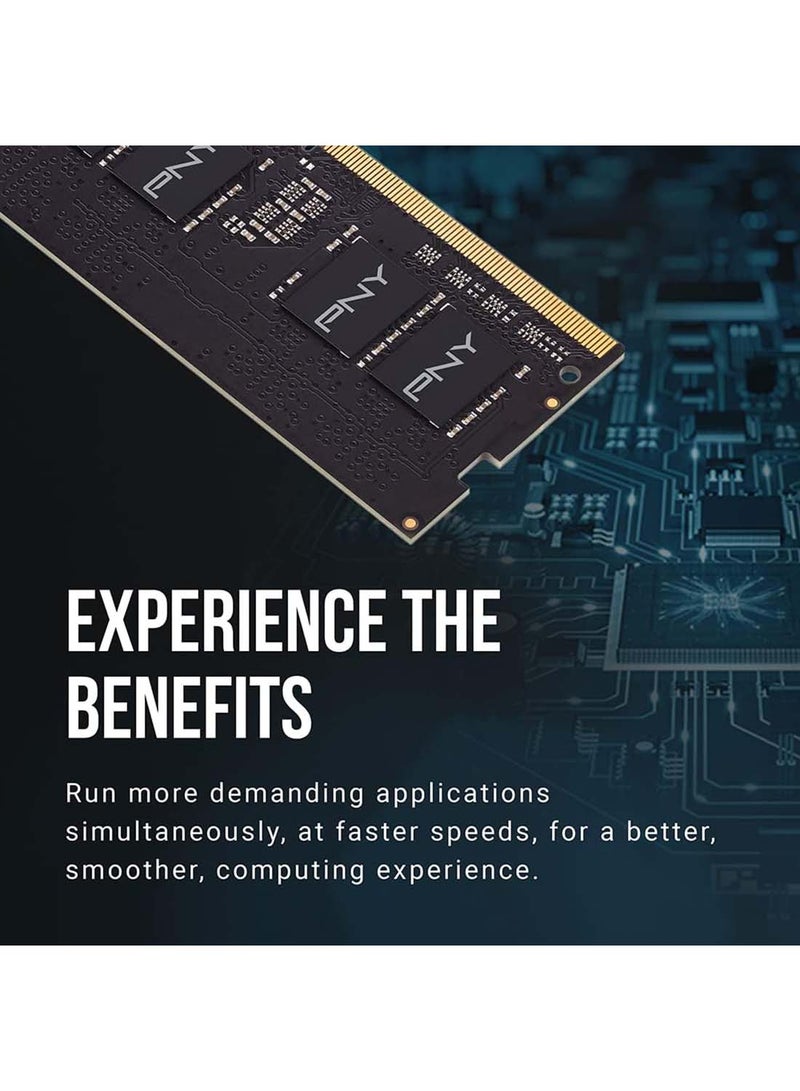 بي إن واي مجموعة ذاكرة كمبيوتر محمولة/دفترية (SODIMM) بسعة 8 جيجابايت DDR4 DRAM بسرعة 3200 ميجاهرتز (PC4-25600) CL22 (متوافقة مع 2933 ميجاهرتز، أو 2666 ميجاهرتز، أو 2400 ميجاهرتز، أو 2133 ميجاهرتز) 1.2 فولت - MN8GSD43200-TB - Image 5