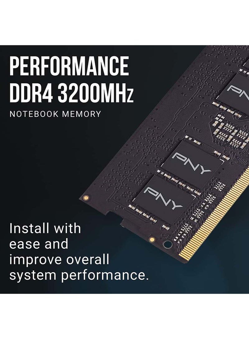 بي إن واي مجموعة ذاكرة كمبيوتر محمولة/دفترية (SODIMM) بسعة 8 جيجابايت DDR4 DRAM بسرعة 3200 ميجاهرتز (PC4-25600) CL22 (متوافقة مع 2933 ميجاهرتز، أو 2666 ميجاهرتز، أو 2400 ميجاهرتز، أو 2133 ميجاهرتز) 1.2 فولت - MN8GSD43200-TB - Image 2