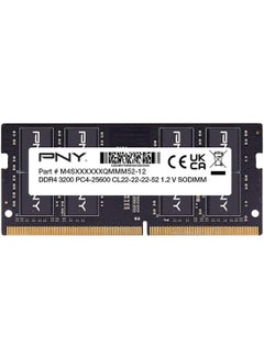 بي إن واي الأداء 16 جيجابايت DDR4 DRAM 3200 ميجا هرتز (PC4-25600) CL22 (متوافق مع 2933 ميجا هرتز أو 2666 ميجا هرتز أو 2400 ميجا هرتز أو 2133 ميجا هرتز) مجموعة ذاكرة الكمبيوتر المحمول/الكمبيوتر المحمول (SODIMM) 1.2 فولت - MN16GSD43200-TB  - Image 1