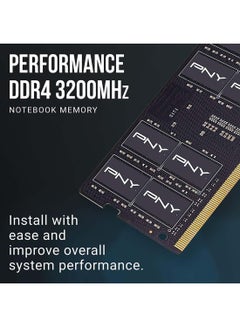 بي إن واي الأداء 16 جيجابايت DDR4 DRAM 3200 ميجا هرتز (PC4-25600) CL22 (متوافق مع 2933 ميجا هرتز أو 2666 ميجا هرتز أو 2400 ميجا هرتز أو 2133 ميجا هرتز) مجموعة ذاكرة الكمبيوتر المحمول/الكمبيوتر المحمول (SODIMM) 1.2 فولت - MN16GSD43200-TB  - Image 2