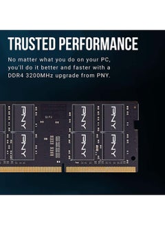 بي إن واي الأداء 16 جيجابايت DDR4 DRAM 3200 ميجا هرتز (PC4-25600) CL22 (متوافق مع 2933 ميجا هرتز أو 2666 ميجا هرتز أو 2400 ميجا هرتز أو 2133 ميجا هرتز) مجموعة ذاكرة الكمبيوتر المحمول/الكمبيوتر المحمول (SODIMM) 1.2 فولت - MN16GSD43200-TB  - Image 3