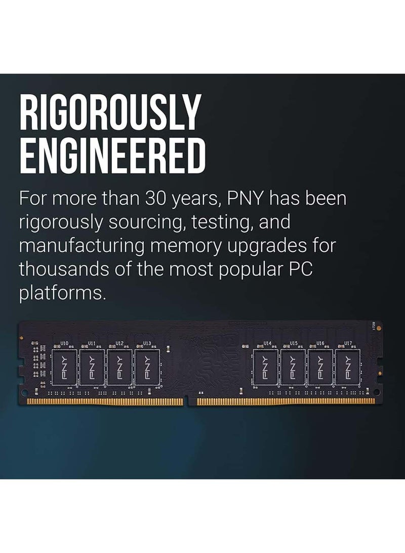 Performance 8GB DDR4 DRAM 3200MHz (PC4-25600) CL22 (Compatible with 2666MHz, 2400MHz or 2133MHz) 1.2V Desktop (DIMM) Computer Memory – MD8GSD43200-TB