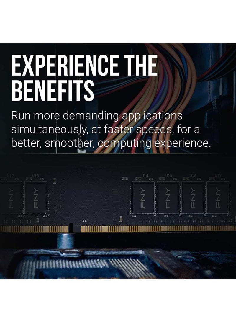 PNY Performance 8GB DDR4 DRAM 3200MHz (PC4-25600) CL22 (Compatible with 2666MHz, 2400MHz or 2133MHz) 1.2V Desktop (DIMM) Computer Memory – MD8GSD43200-TB  - Image 5