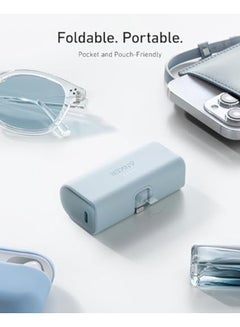 Anker 5000 mAh Anker Nano Power Bank with Built-in Lightning Connector, Portable Charger 5,000mAh MFi Certified 12W, Compatible with iPhone 14/14 Pro / 14 Plus / 14 Pro Max, iPhone 13 and 12 Series Blue  - Image 5