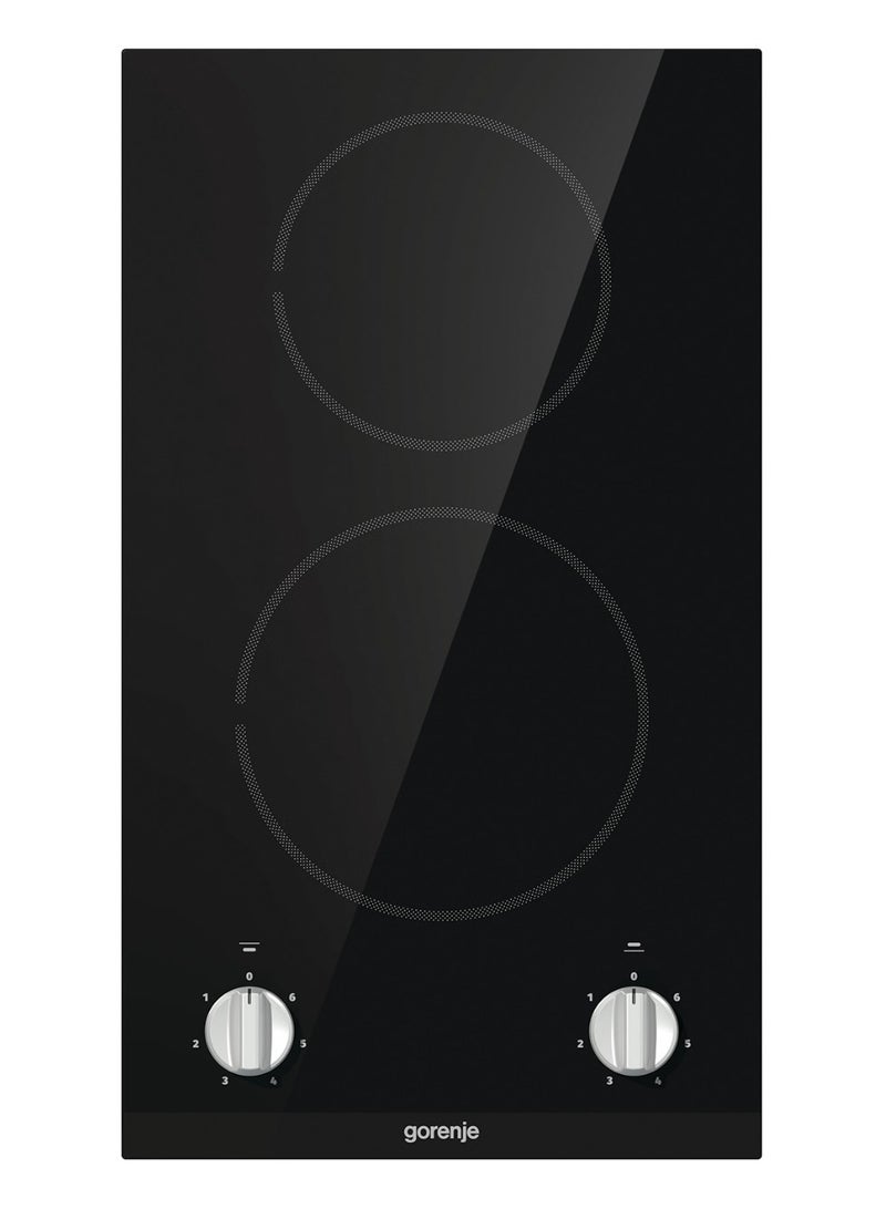 Gorenje Electric hob 30cm glass ceramic front control 2 Heating Zones EC321BCSC Black - Image 3