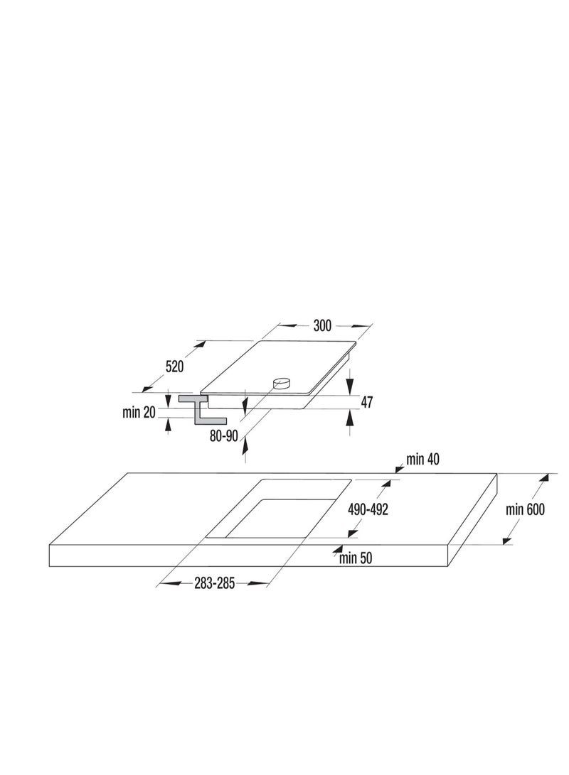 Gorenje Electric hob 30cm glass ceramic front control 2 Heating Zones EC321BCSC Black - Image 4
