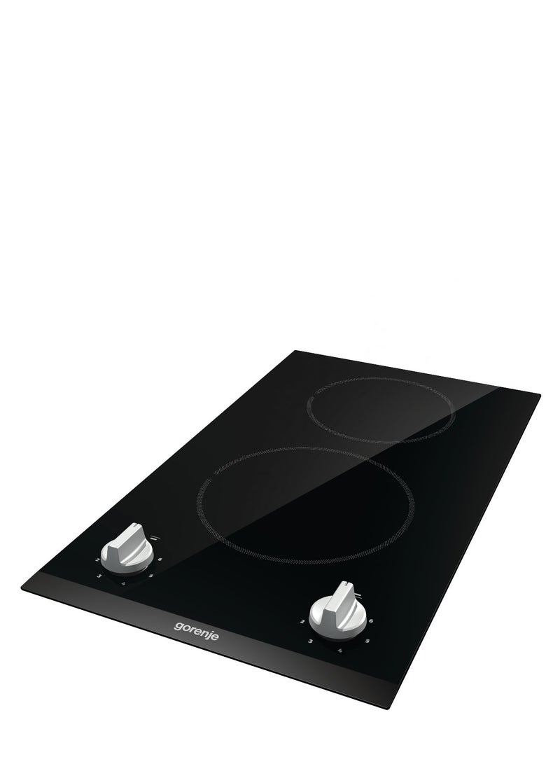 Gorenje Electric hob 30cm glass ceramic front control 2 Heating Zones EC321BCSC Black - Image 2