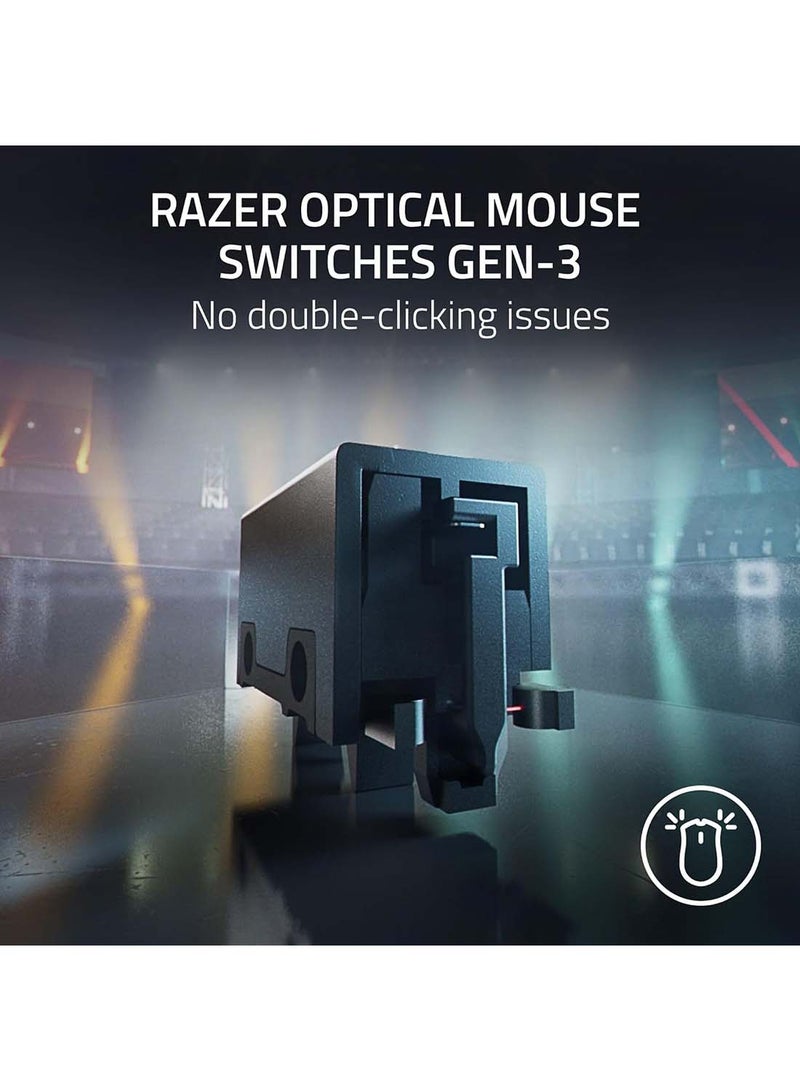 RAZER - DeathAdder V3 Pro Wireless Gaming Mouse + HyperPolling Wireless Dongle, Razer Focus Pro 30K Optical Sensor, 8K Polling, 6 Programmable Buttons, 90 Hr Battery, 63g, Black | RZ01-04630300-R3WL Black - Image 1