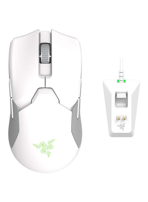 Viper Ultimate-Wireless Gaming Mouse with Charging Dock, HyperSpeed Wireless, Wired - Speedflex Cable, Optical, 20000 DPI, 70 Million Clicks - Mercury | RZ01-03050400-R3M1 White