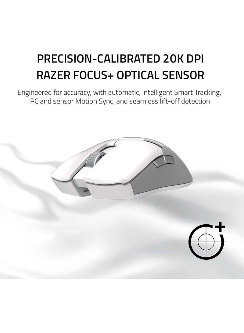 RAZER - Viper Ultimate-Wireless Gaming Mouse with Charging Dock, HyperSpeed Wireless, Wired - Speedflex Cable, Optical, 20000 DPI, 70 Million Clicks - Mercury | RZ01-03050400-R3M1 White - Image 1