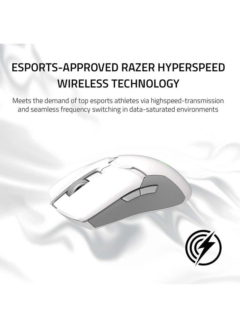RAZER - Viper Ultimate-Wireless Gaming Mouse with Charging Dock, HyperSpeed Wireless, Wired - Speedflex Cable, Optical, 20000 DPI, 70 Million Clicks - Mercury | RZ01-03050400-R3M1 White - Image 1