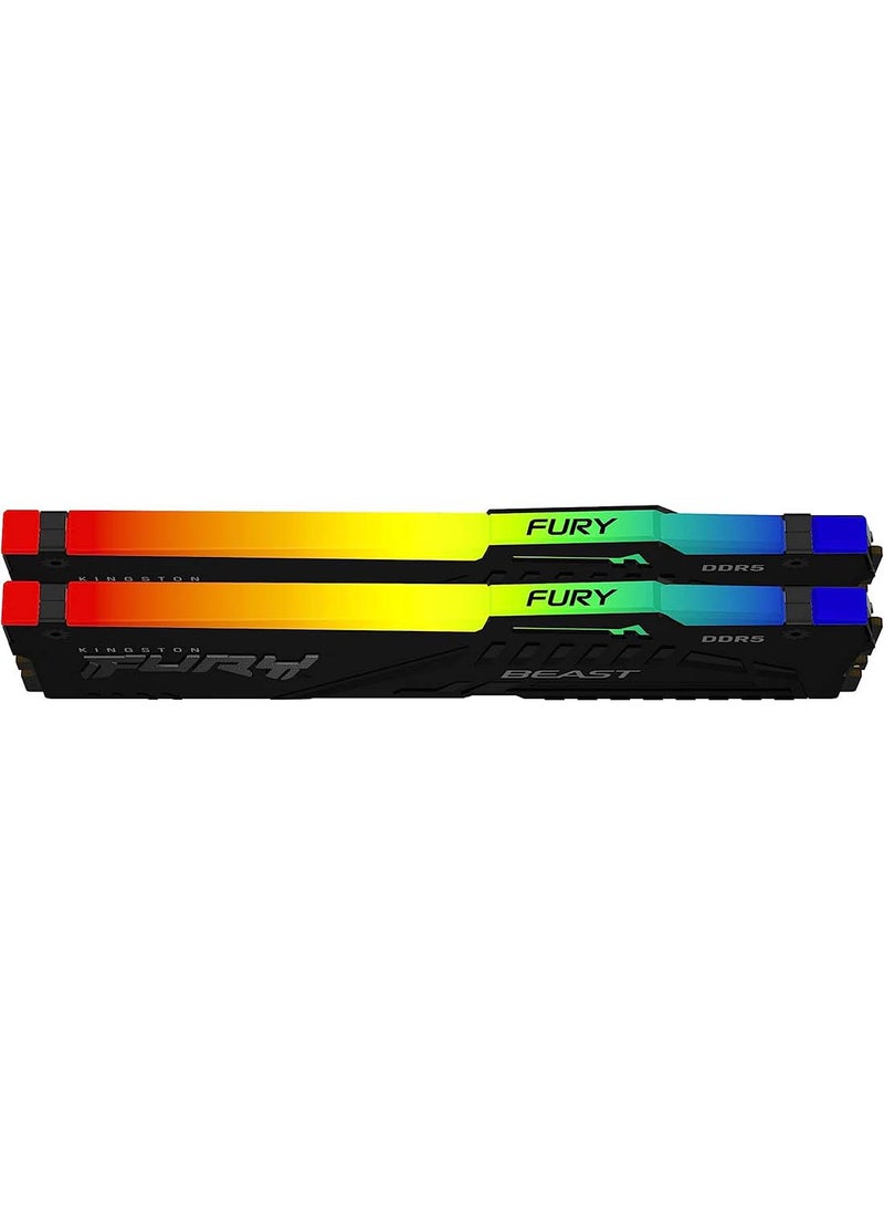 Kingston Fury Beast DDR5 RGB 32GB (2x16GB) 5600MT/s DDR5 CL40 DIMM Desktop Gaming Memory Kit of 2 - KF556C40BBAK2-32  - Image 3