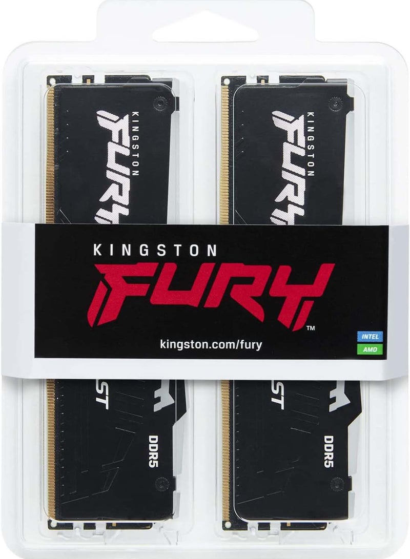 Kingston Fury Beast DDR5 RGB 32GB (2x16GB) 5600MT/s DDR5 CL40 DIMM Desktop Gaming Memory Kit of 2 - KF556C40BBAK2-32  - Image 4
