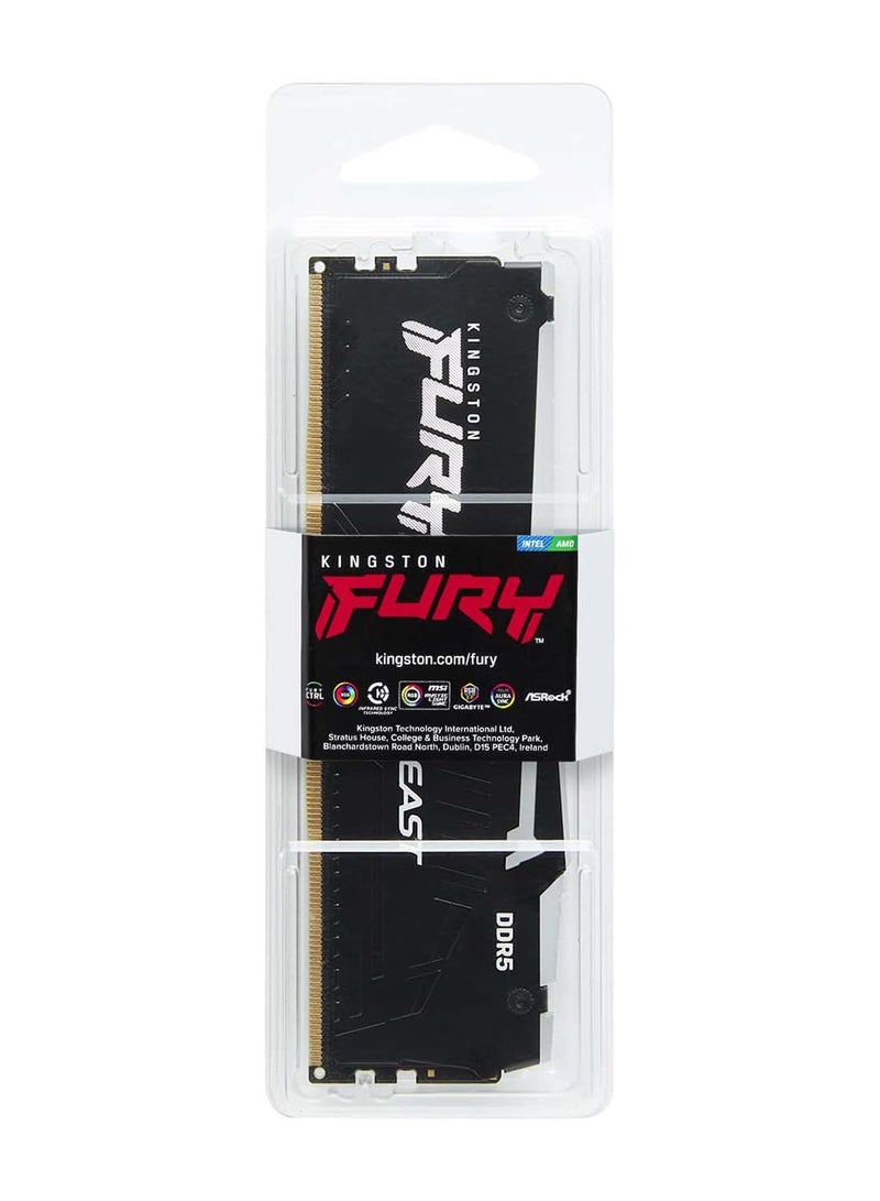 Kingston - Fury Beast DDR5 RGB 32GB 5600MT/s DDR5 CL40 DIMM Desktop Gaming Memory Single Module KF556C40BBA 32 - Image 1