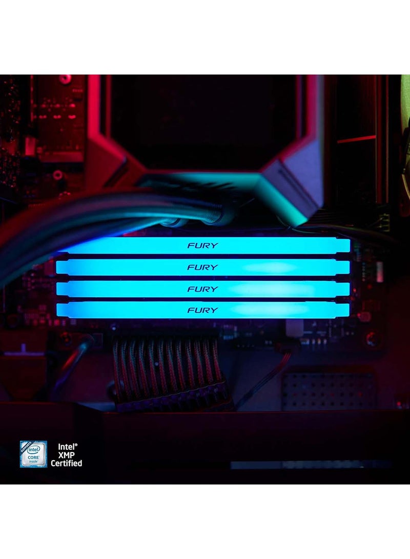 كينغستون - ذاكرة كمبيوتر FURY Beast RGB 32GB 3600MT/s DDR4 CL18 DIMM (مجموعة من 2) KF436C18BB2AK2/32 - Image 1