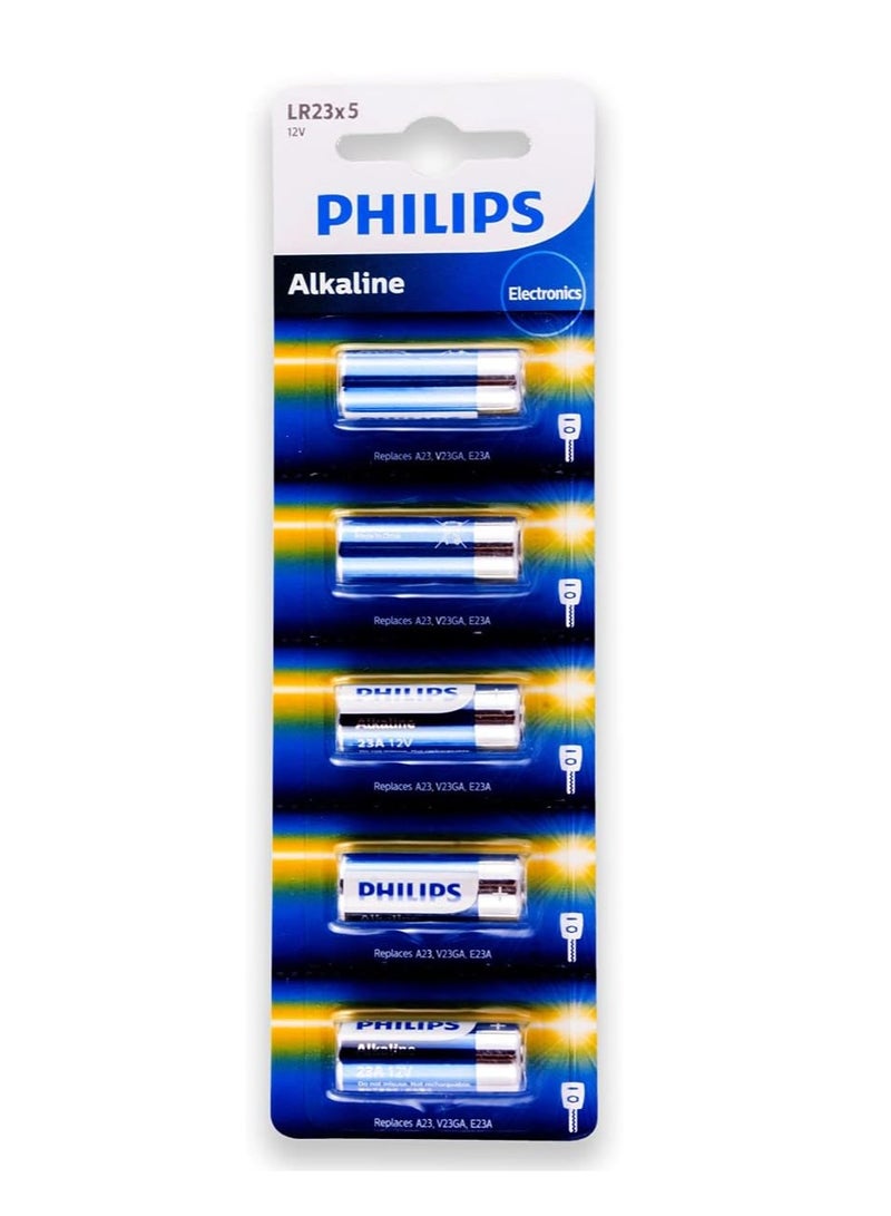 Philips Alkaline Battery 12V 5 Pcs Blue 