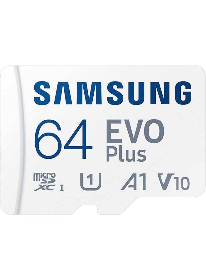 Samsung EVO Plus 64GB microSDXC UHS-I U1 130MB/s Full HD & 4K UHD Memory Card with Adapter (MB-MC64KA) 64 GB  - Image 1