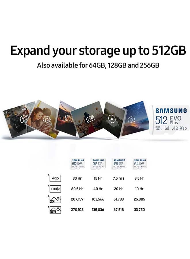 Samsung EVO Plus 64GB microSDXC UHS-I U1 130MB/s Full HD & 4K UHD Memory Card with Adapter (MB-MC64KA) 64 GB  - Image 5