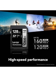 Lexar Professional 1066x 128GB SDXC UHS-I Card Silver Series, Up to 160MB/s Read, for DSLR and Mirrorless Cameras (LSD1066128G-BNNNU) 128 GB  - Image 2