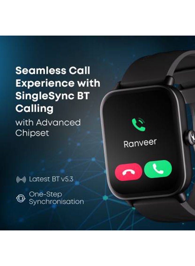 fastrack - Titan Revoltt X Smart Watch 1.83 Inch TFT Square Display, BT Calling, HRM, SpO2, AI Voice Black - Image 1