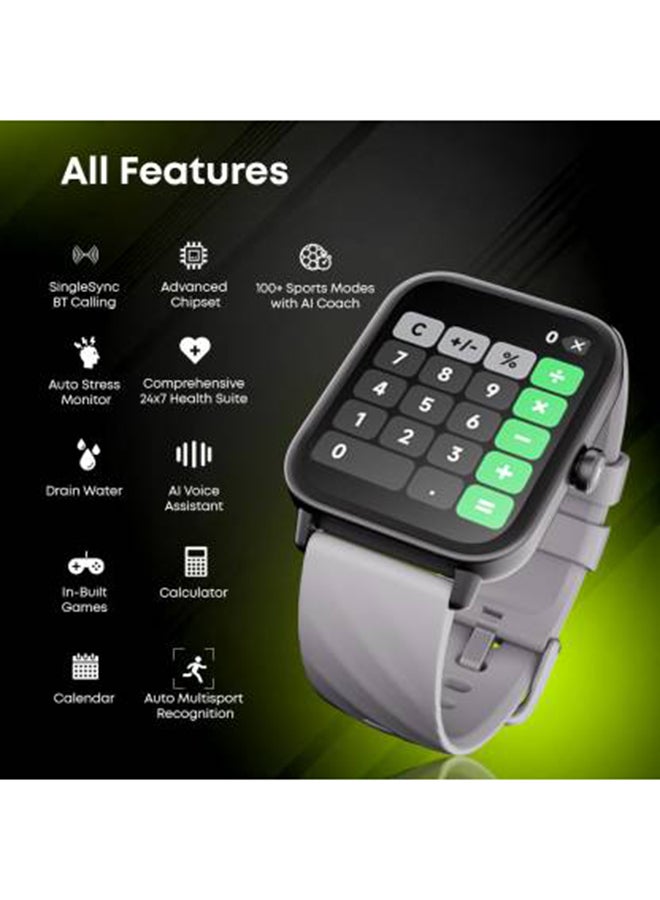 fastrack - Titan Revoltt X Smart Watch 1.83 Inch TFT Square Display, BT Calling, HRM, SpO2, AI Voice Black - Image 1