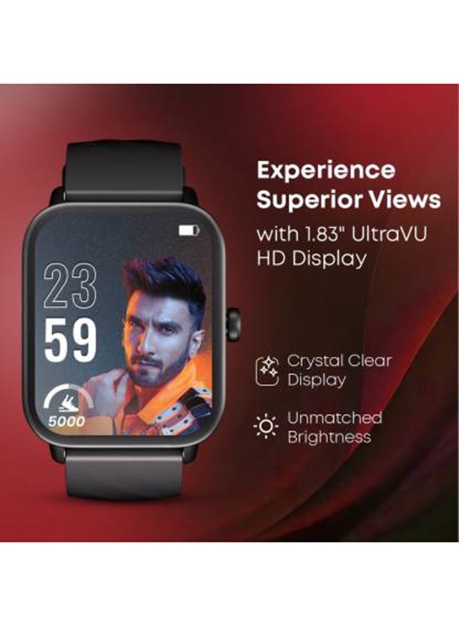 fastrack - Titan Revoltt X Smart Watch 1.83 Inch TFT Square Display, BT Calling, HRM, SpO2, AI Voice Black - Image 1